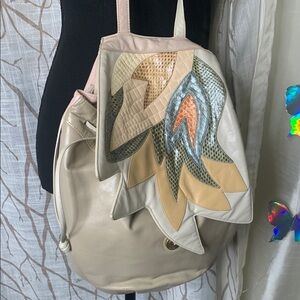 Sharif Vintage Multicolor Leather shoulder Purse